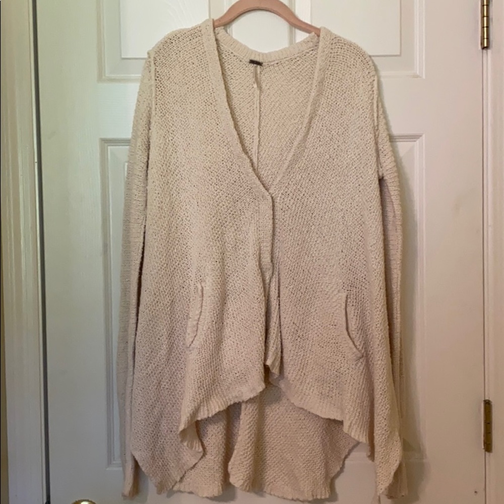 Free People Boho Style Off White Cardigan